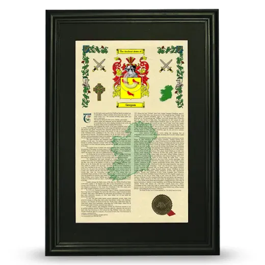 Gregan Deluxe Armorial Framed - Black