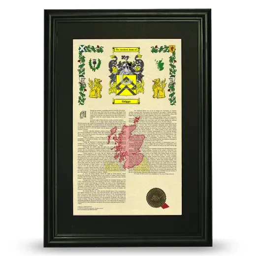 Griggs Deluxe Armorial Framed - Black