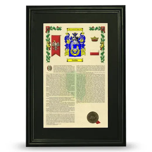Grobler Deluxe Armorial Framed - Black