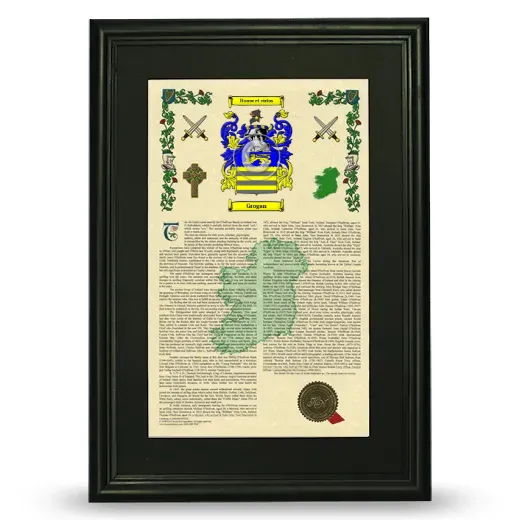 Grogan Deluxe Armorial Framed - Black