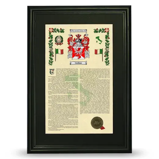 Guidone Deluxe Armorial Framed - Black