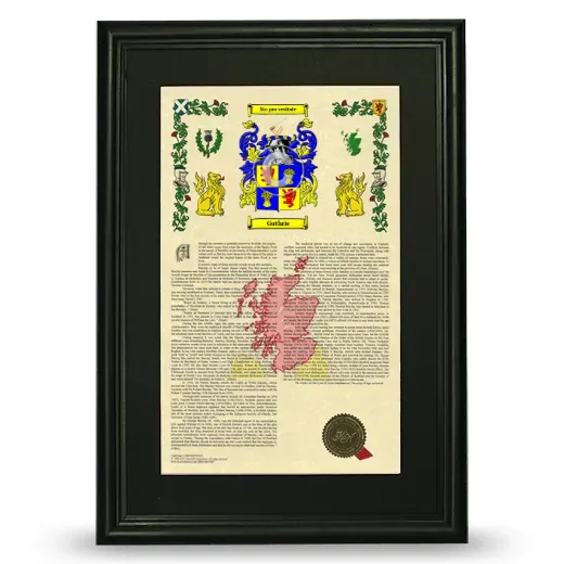 Guthrie Deluxe Armorial Framed - Black