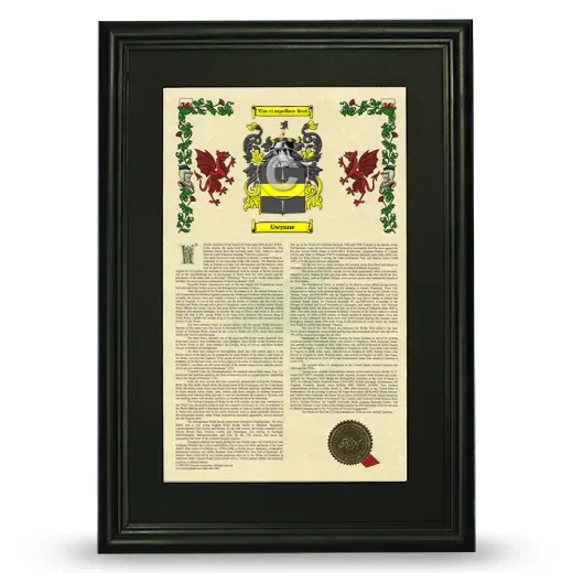 Gwynne Deluxe Armorial Framed - Black
