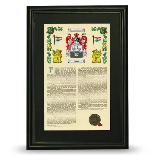 Gyzen Deluxe Armorial Framed - Black