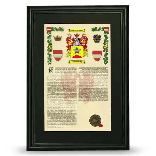 Hachenburg Deluxe Armorial Framed - Black
