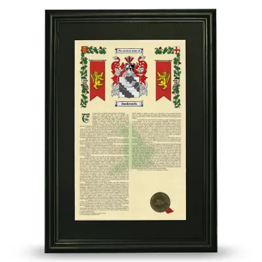 Hackworth Deluxe Armorial Framed - Black