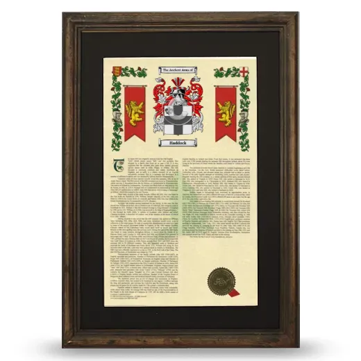 Haddock Deluxe Armorial Framed - Brown