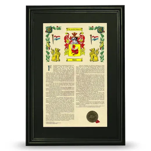 Haen Deluxe Armorial Framed - Black