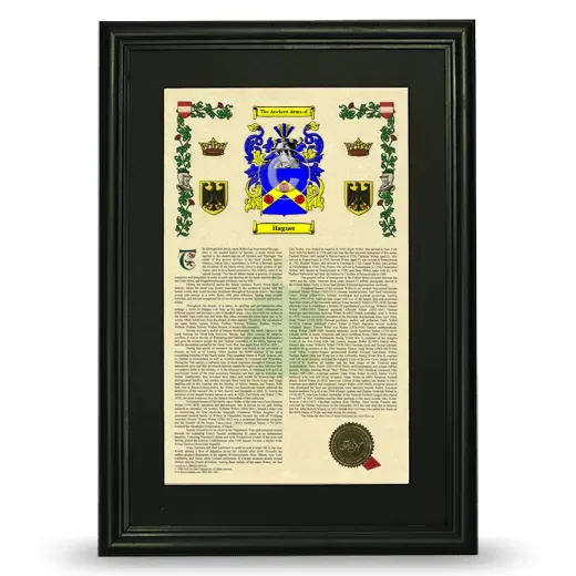 Hagner Deluxe Armorial Framed - Black