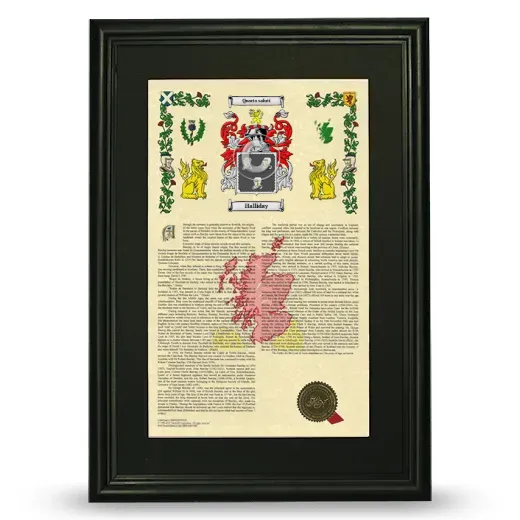 Halliday Deluxe Armorial Framed - Black
