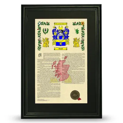 Hamil Deluxe Armorial Framed - Black