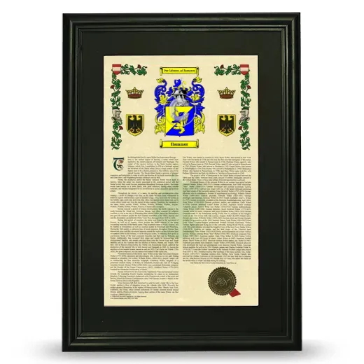 Hammor Deluxe Armorial Framed - Black