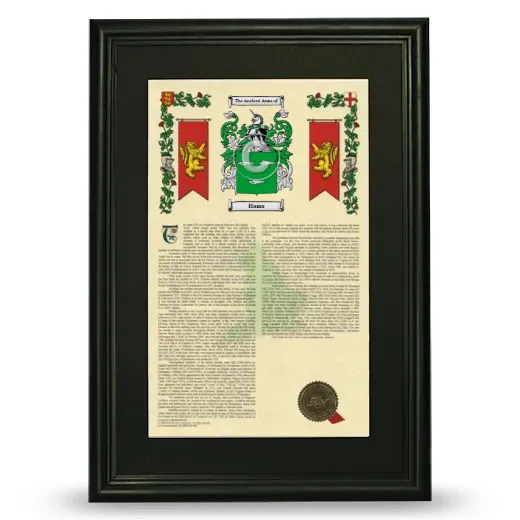 Hams Deluxe Armorial Framed - Black