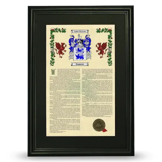 Hanmore Deluxe Armorial Framed - Black