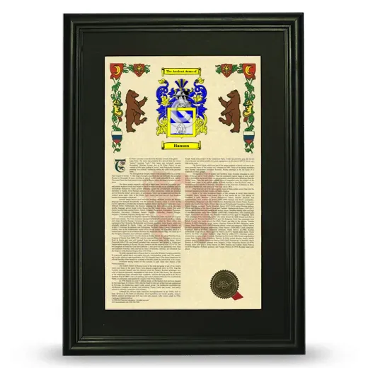 Hanson Deluxe Armorial Framed - Black
