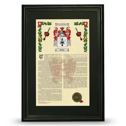 Harder Deluxe Armorial Framed - Black