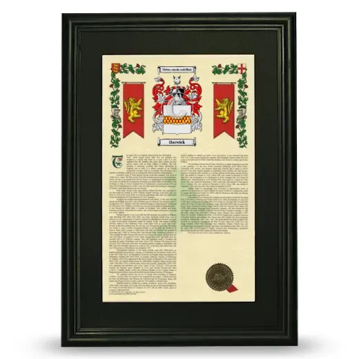 Harwick Deluxe Armorial Framed - Black