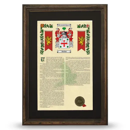 Haslan Deluxe Armorial Framed - Brown
