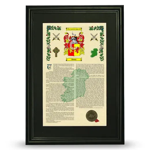 Heeny Deluxe Armorial Framed - Black
