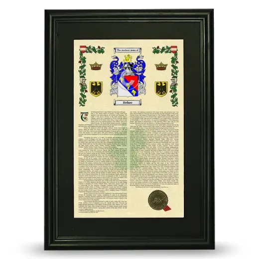 Hefner Deluxe Armorial Framed - Black
