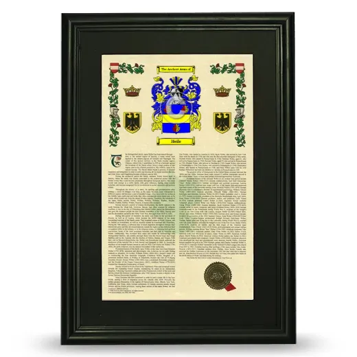 Heile Deluxe Armorial Framed - Black