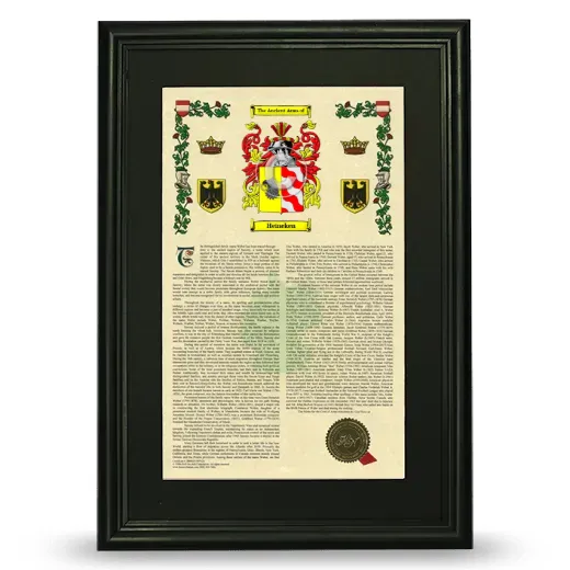 Heineken Deluxe Armorial Framed - Black
