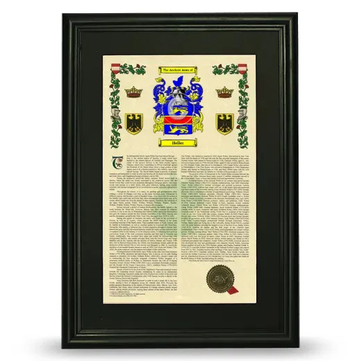 Heller Deluxe Armorial Framed - Black