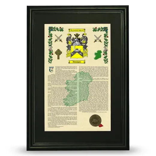 Hennigan Deluxe Armorial Framed - Black