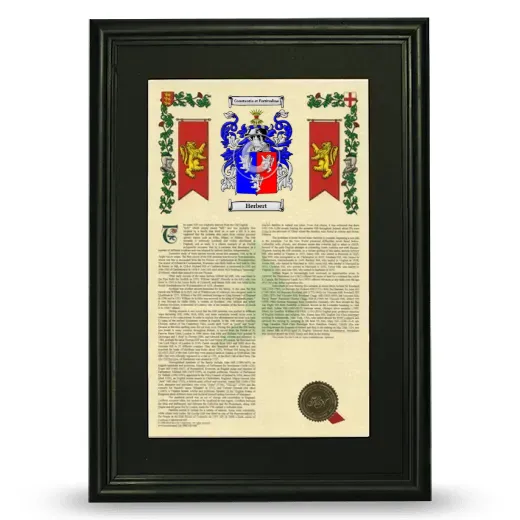 Herbert Deluxe Armorial Framed - Black