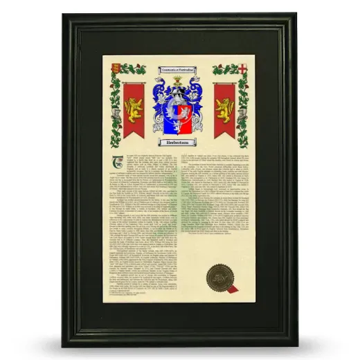 Herbertson Deluxe Armorial Framed - Black