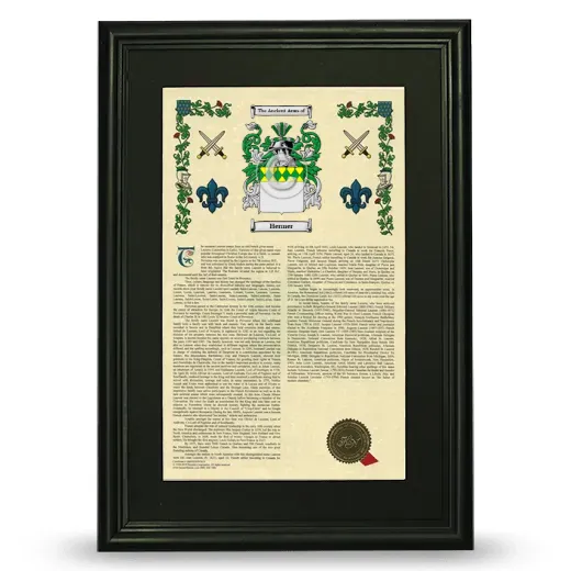 Hermer Deluxe Armorial Framed - Black