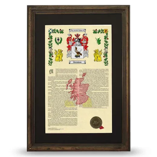 Hermison Deluxe Armorial Framed - Brown