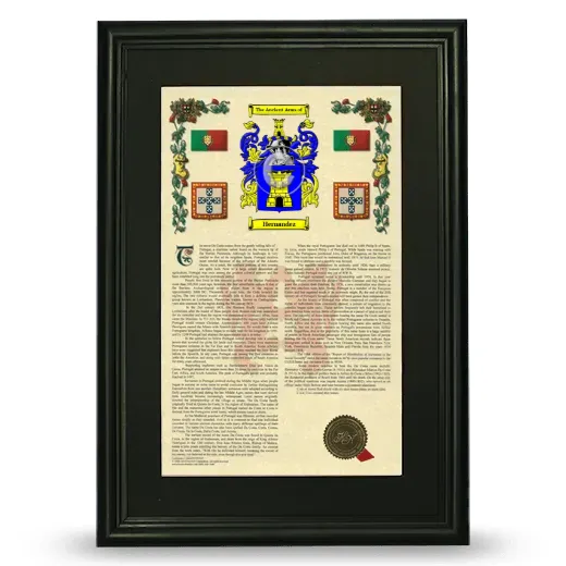 Hernandez Deluxe Armorial Framed - Black