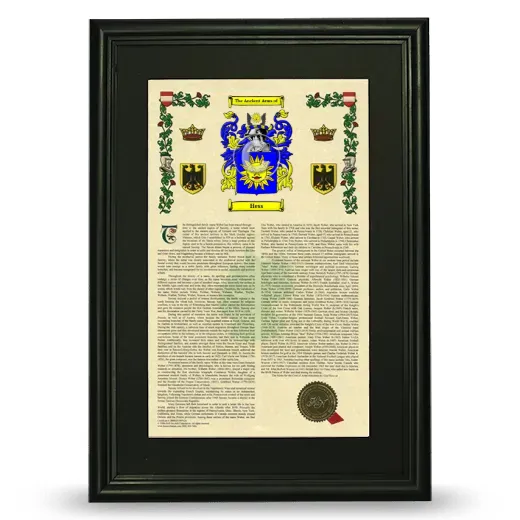 Hess Deluxe Armorial Framed - Black