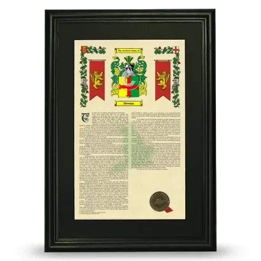 Hewam Deluxe Armorial Framed - Black