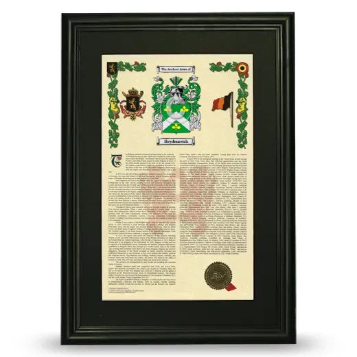 Heydenreich Deluxe Armorial Framed - Black