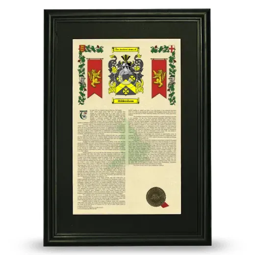 Hildersham Deluxe Armorial Framed - Black