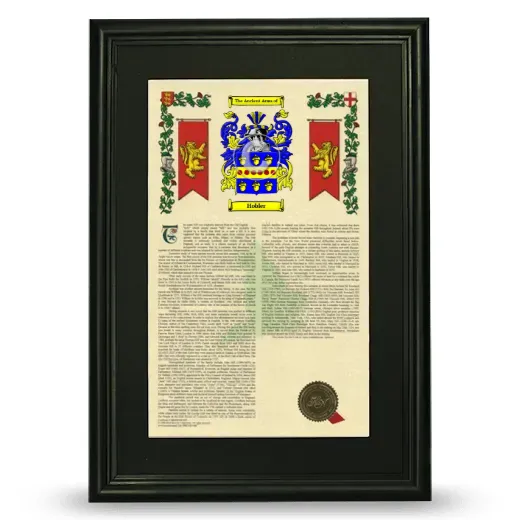 Hobler Deluxe Armorial Framed - Black