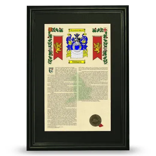 Hoisington Deluxe Armorial Framed - Black