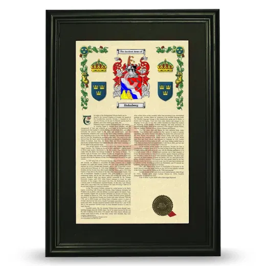 Holmberg Deluxe Armorial Framed - Black