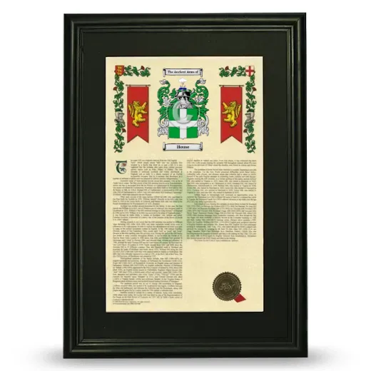 House Deluxe Armorial Framed - Black