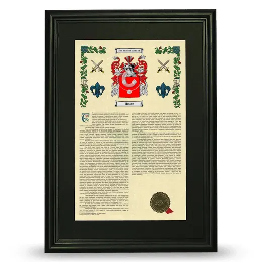 House Deluxe Armorial Framed - Black