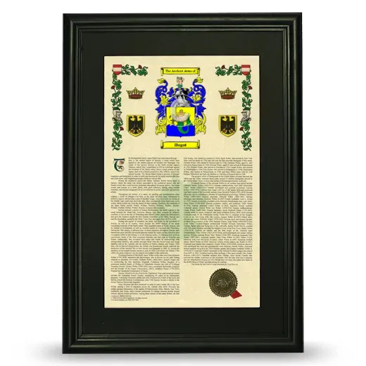 Hugot Deluxe Armorial Framed - Black