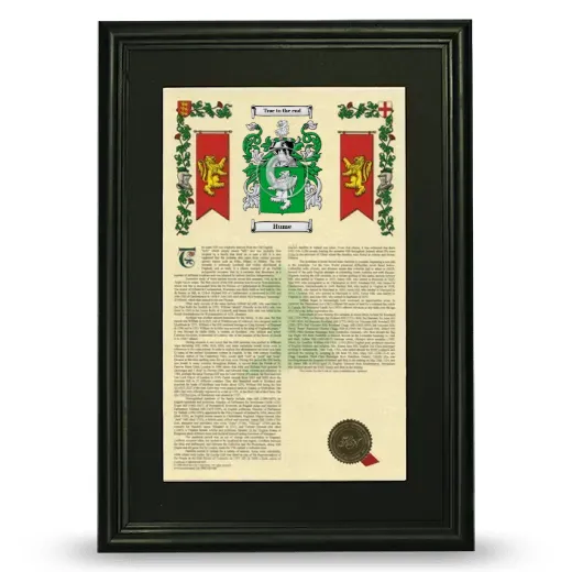 Hume Deluxe Armorial Framed - Black