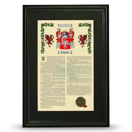 Humphreys Deluxe Armorial Framed - Black