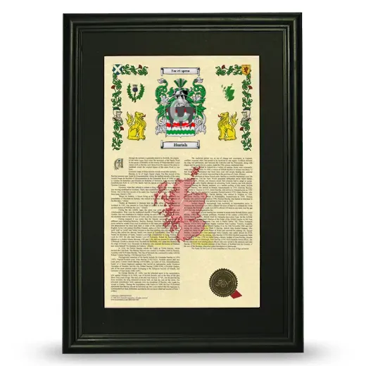 Hurish Deluxe Armorial Framed - Black