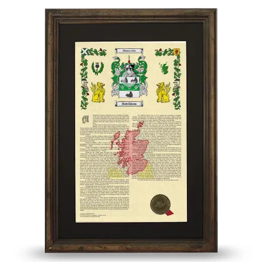 Hutchison Deluxe Armorial Framed - Brown