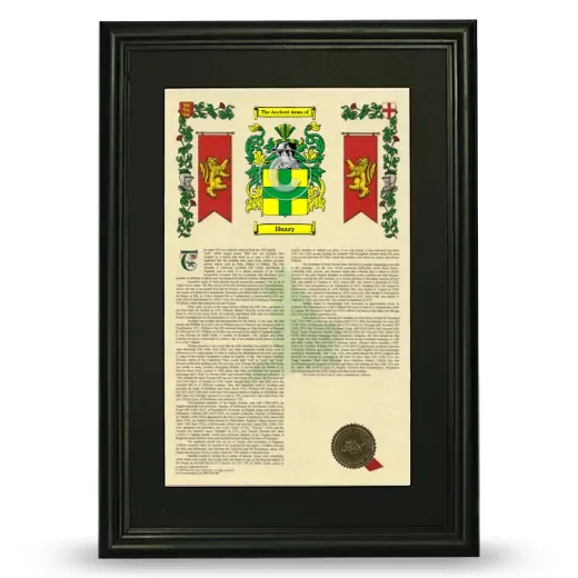 Huzzy Deluxe Armorial Framed - Black