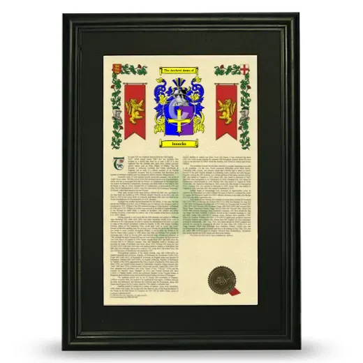 Isaacks Deluxe Armorial Framed - Black