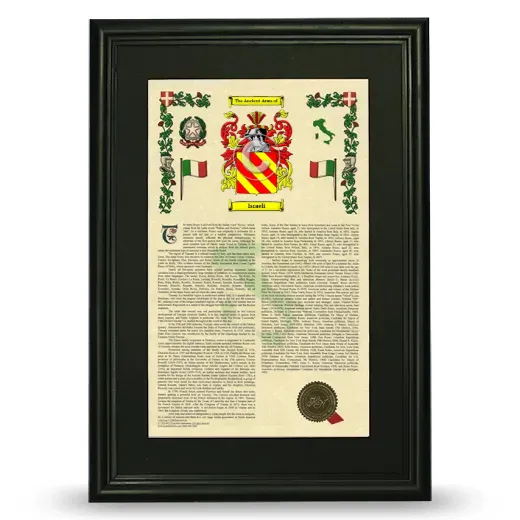 Israeli Deluxe Armorial Framed - Black